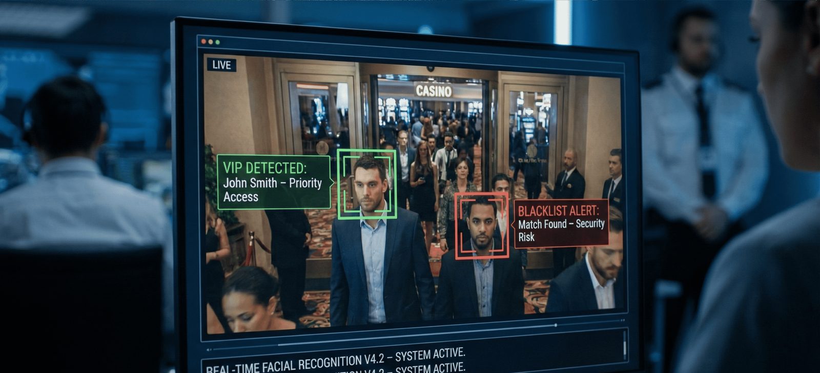 Reconocimiento facial en el acceso de un casino